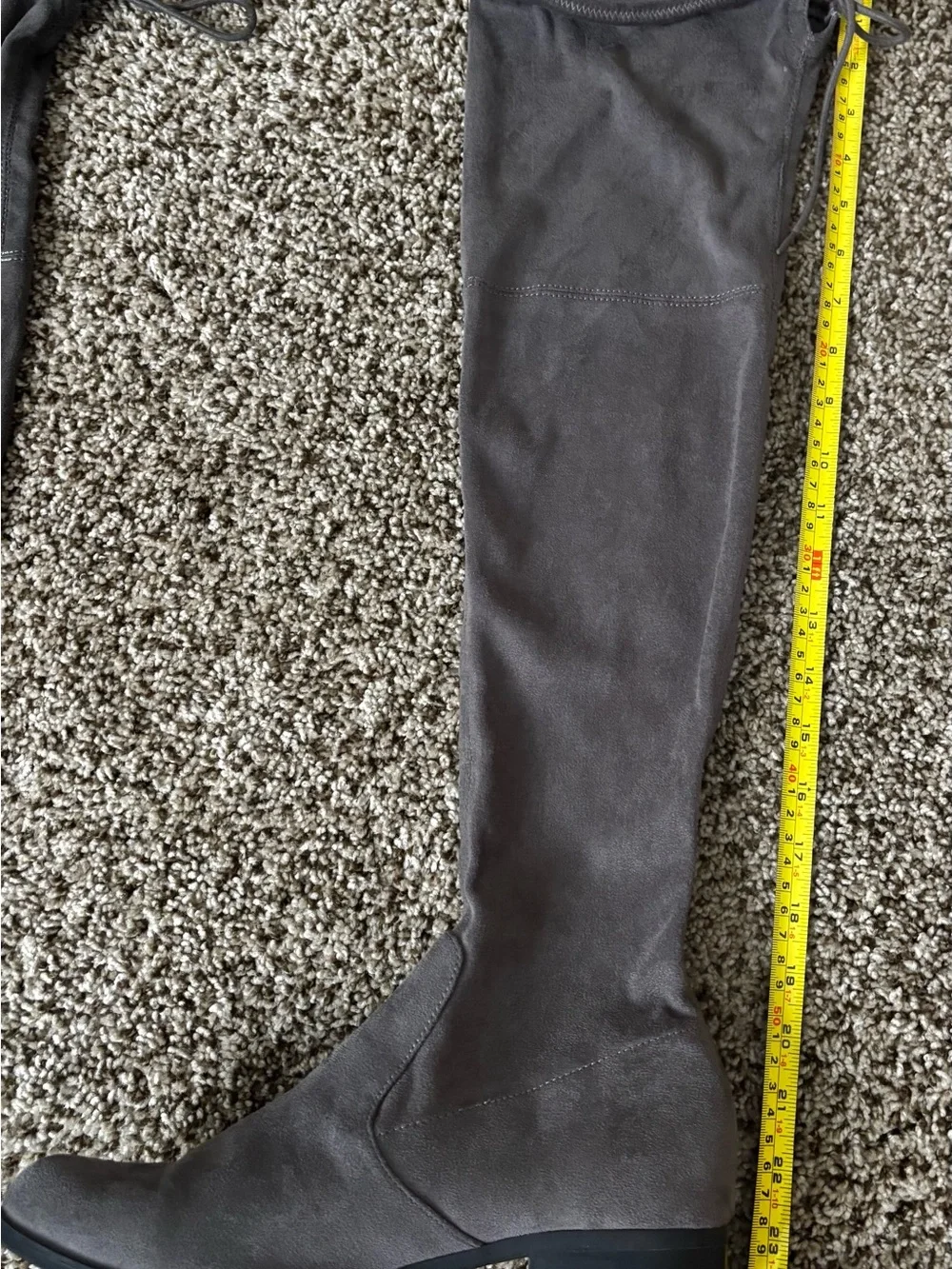 NWOT ~ Charles by Charles David Gray Suede Over-the-Knee Boots